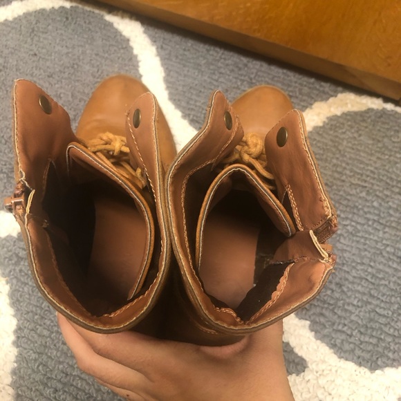 Ankle Length Brown Lace-Up Boots - Picture 6 of 7